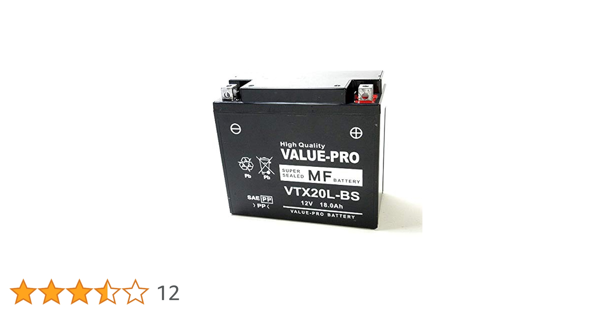 レオパパバッテリー Amazon | VTX20L-BS 充電済み VALUE PRO MFバッテリー YTX20L-BS